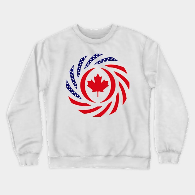 Canadian American Multinational Patriot Flag Crewneck Sweatshirt by Village Values